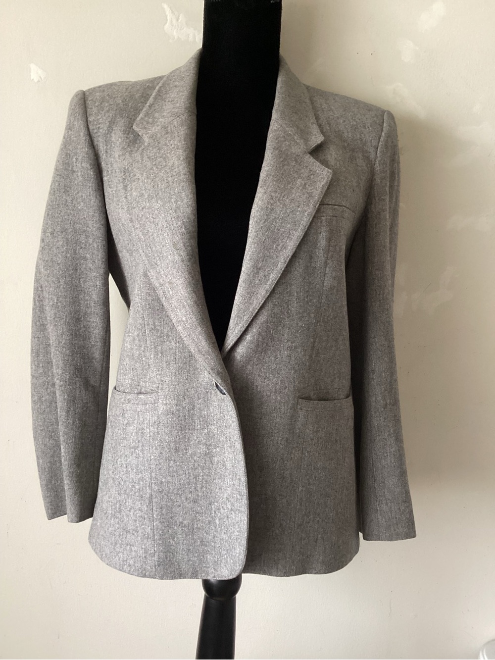 Evan Picone Women's Gray Tailored Blazer Jacket